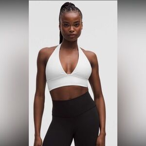 NWT size 8 Lululemon Align halter bra C/D, white